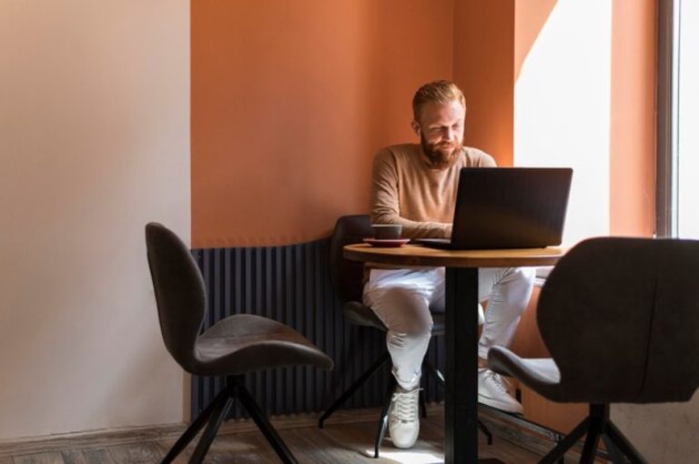 remote working coffee shop employees virtual gig economy