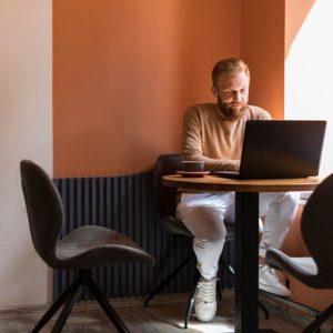 remote working coffee shop employees virtual gig economy