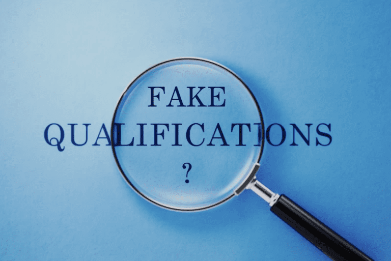 fake qualifications verification cerifying certificates degrees PhD directors employers