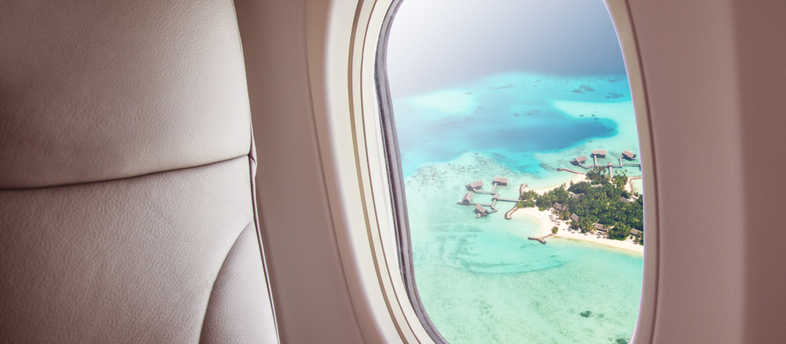 Destination airplane window