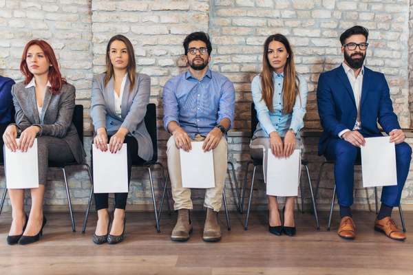 Interviewees waiting for interview employees hiring recruitment talent acquisition